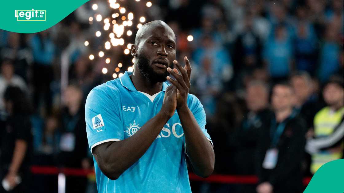 Romelu Lukaku, Napoli, Cagliari, Estadio Diego Armando Maradona, Naples, Italy, Serie A. Romelu Lukaku, Napoli, Cagliari, Estadio Diego Armando Maradona, Naples, Italy, Serie A.