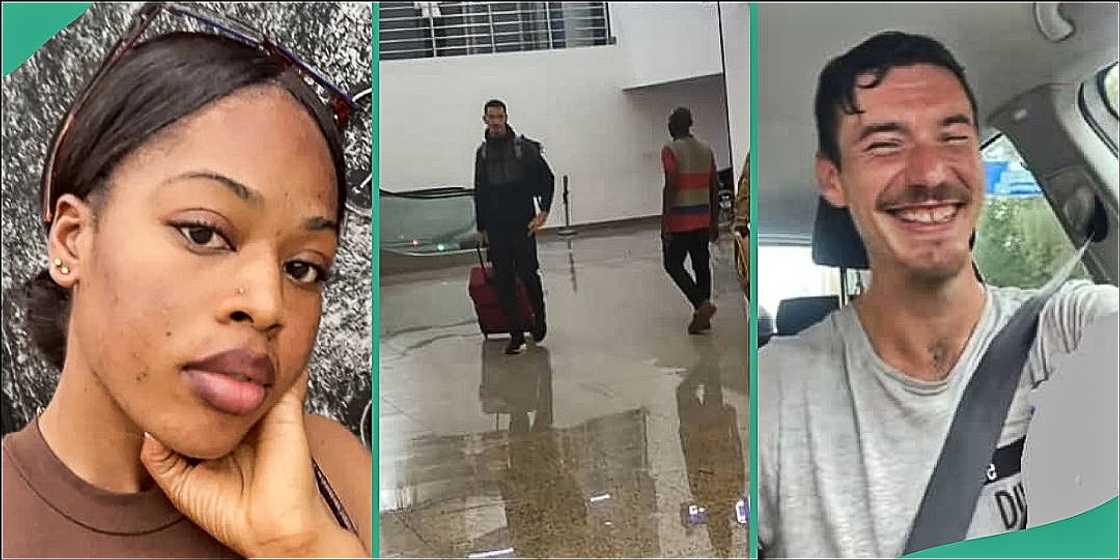 Nigerian lady meets oyinbo lover after 6 months Nigerian lady meets oyinbo lover after 6 months