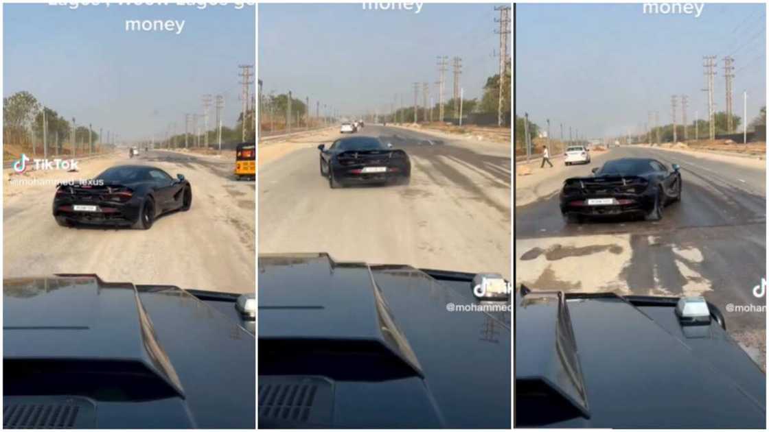 McLaren 720s/sportscar on Lagos road.