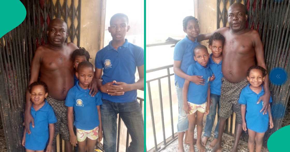 Father seeks help as his 5 children drops out, Tunde Onakoya helps them Father seeks help as his 5 children drops out, Tunde Onakoya helps them