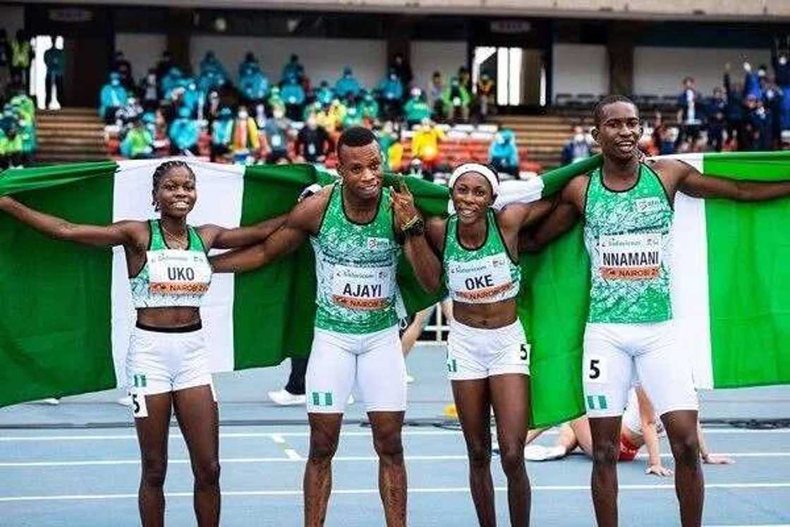 Jubilation as Team-Nigeria wins 1st-ever World U20 mixed 4x400m gold in Nairobi Jubilation as Team-Nigeria wins 1st-ever World U20 mixed 4x400m gold in Nairobi