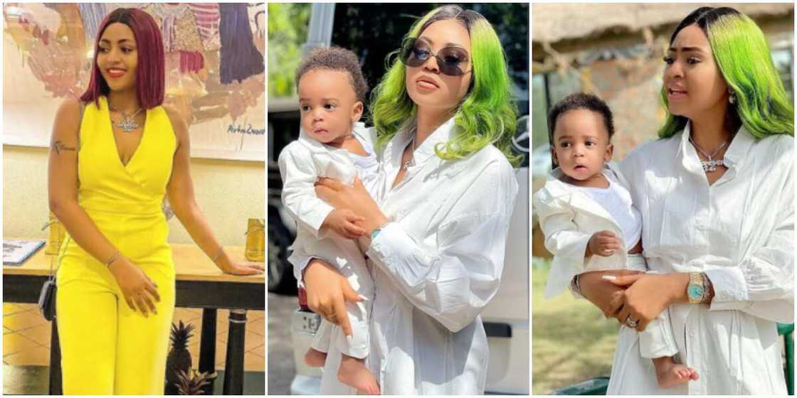 Actress Regina Daniels stuns fans with adorable photo of her with baby Munir Actress Regina Daniels stuns fans with adorable photo of her with baby Munir