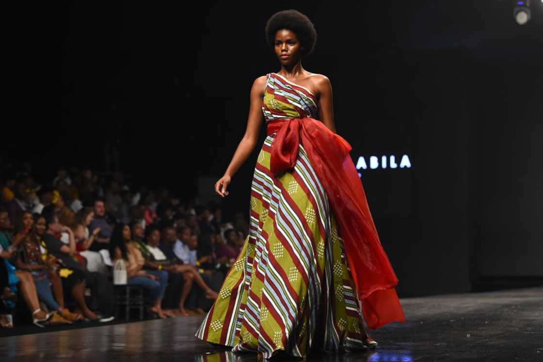 A model walks on the runway during Lagos Fashion Week A model walks on the runway during Lagos Fashion Week