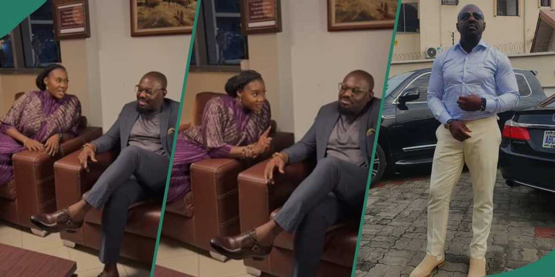 Mercy Johnson on a movie set with Jim Iyke. Mercy Johnson on a movie set with Jim Iyke.