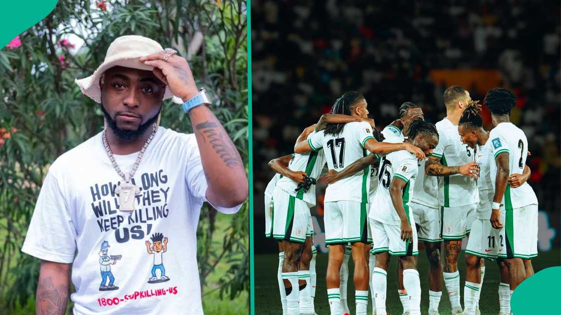 Davido bets big on Super Eagles game against Tanzania.