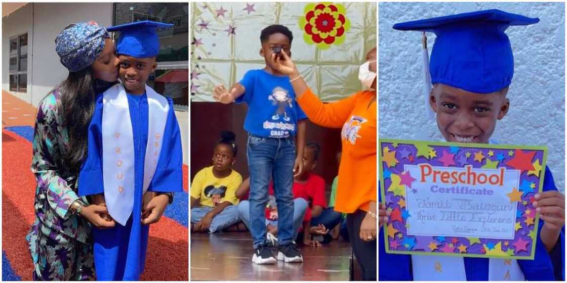 Tiwa Savage’s son Jamil Balogun graduates.