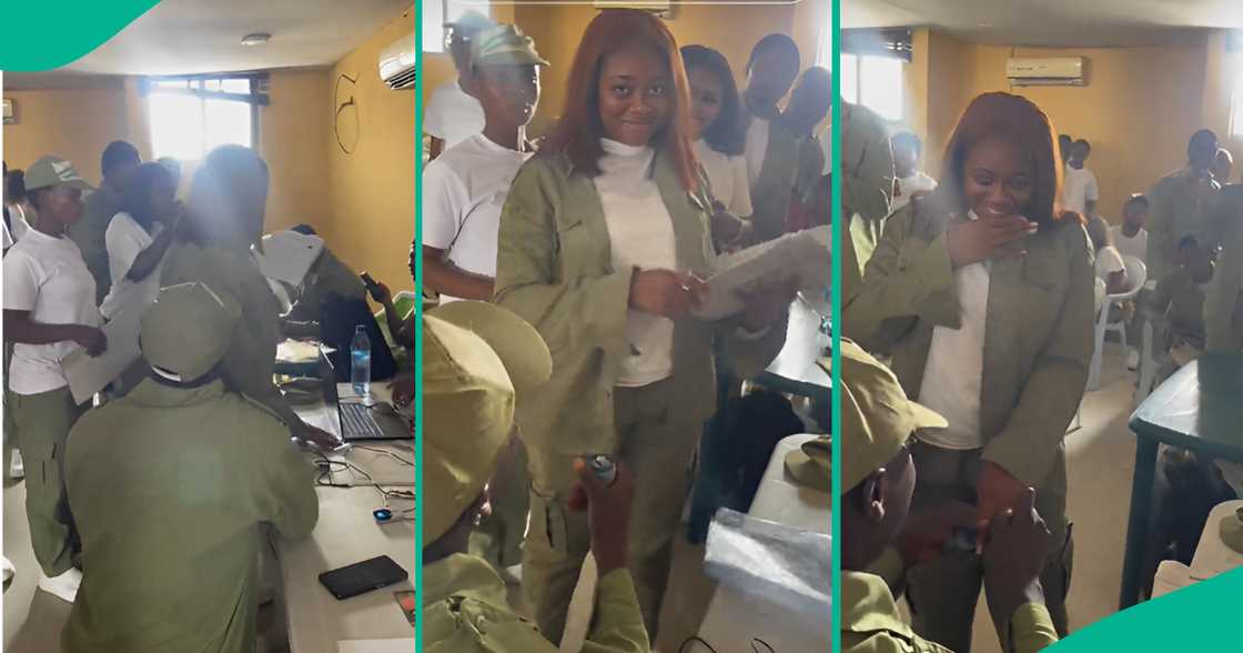 Male Corps Member Proposes To Girlfriend During Monthly Clearance, Cute Video Trends