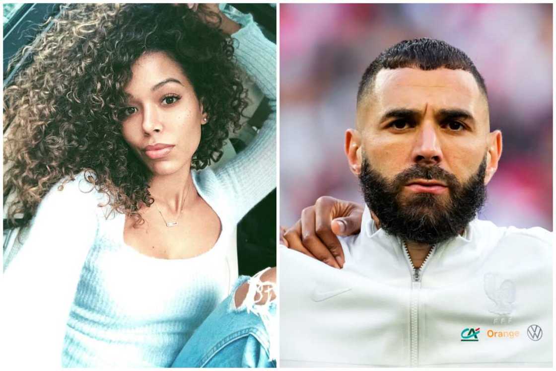 Cora Gauthier et Karim Benzema Cora Gauthier et Karim Benzema