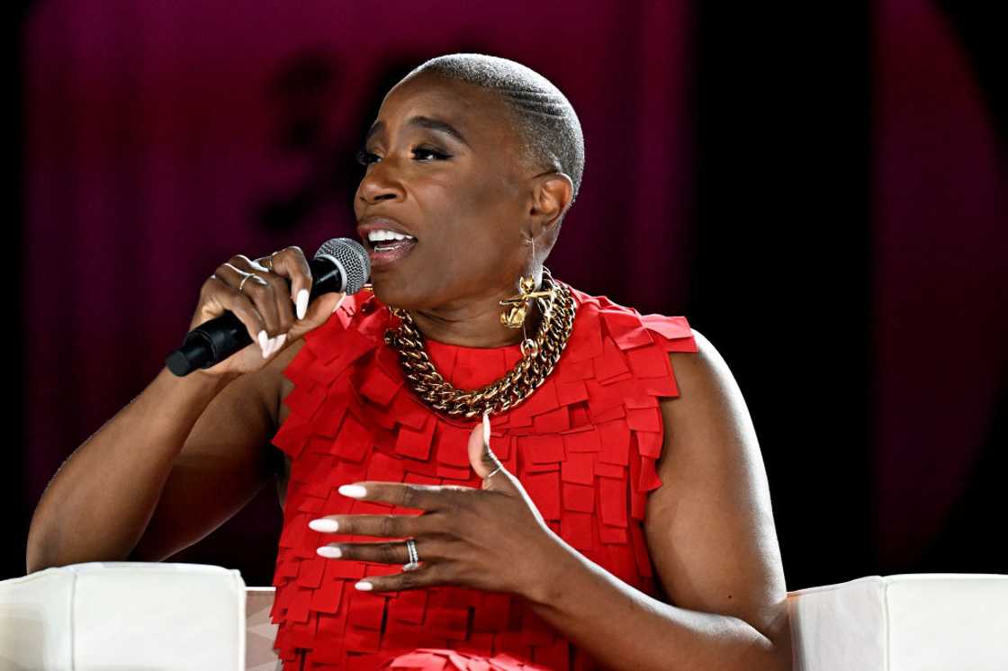 Aisha Hinds speaks onstage at Ernest N. Morial Convention Center in New Orleans, Louisiana Aisha Hinds speaks onstage at Ernest N. Morial Convention Center in New Orleans, Louisiana