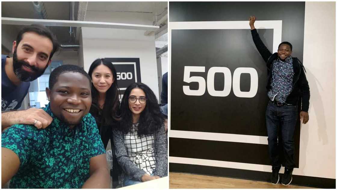 Adewale Oparinde and some participants of the 500 programme. Adewale Oparinde and some participants of the 500 programme.