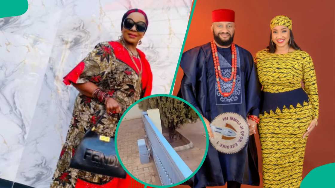 Rita Edochie reacts to video of Judy Austin opening house gate for Yul Edochie. Rita Edochie reacts to video of Judy Austin opening house gate for Yul Edochie.