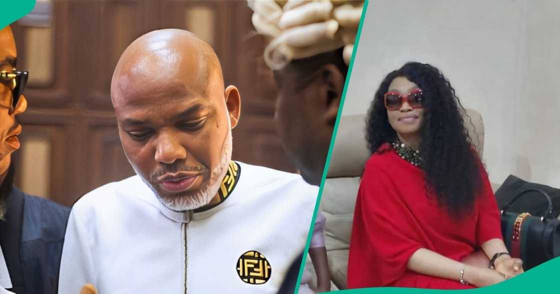 The wife of IPOB leader Nnamdi Kanu has revealed the reason behind her husband's apology in court. The wife of IPOB leader Nnamdi Kanu has revealed the reason behind her husband's apology in court.