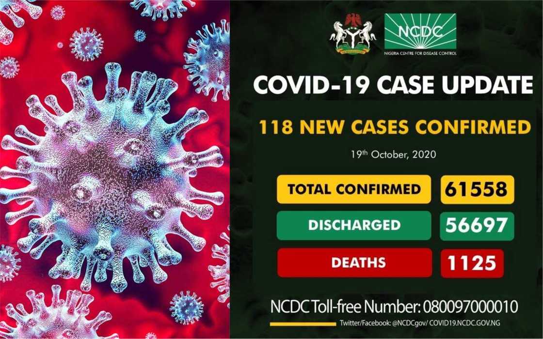 Yanzu yanzu: Sabbin mutane 118 sun kamu da cutar COVID-19, mutane 1125 sun mutu Yanzu yanzu: Sabbin mutane 118 sun kamu da cutar COVID-19, mutane 1125 sun mutu