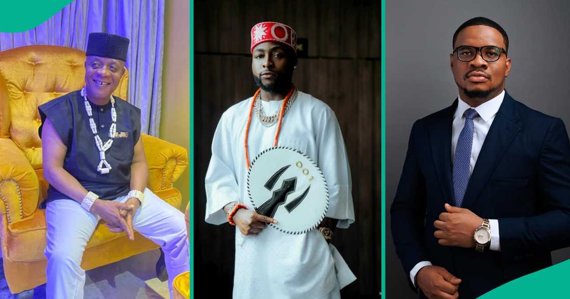 Bright Chimezie's son gushes over a picture with Davido. Bright Chimezie's son gushes over a picture with Davido.