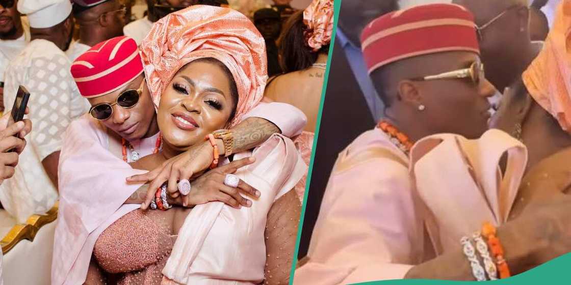 Wizkid and Eniola Badmus during Wiz's mum's burial Wizkid and Eniola Badmus during Wiz's mum's burial