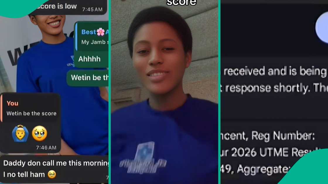 A Nigerian lady shared a WhatsApp chat where her brother lamented his 2026 UTME result and hid it from their parents A Nigerian lady shared a WhatsApp chat where her brother lamented his 2026 UTME result and hid it from their parents
