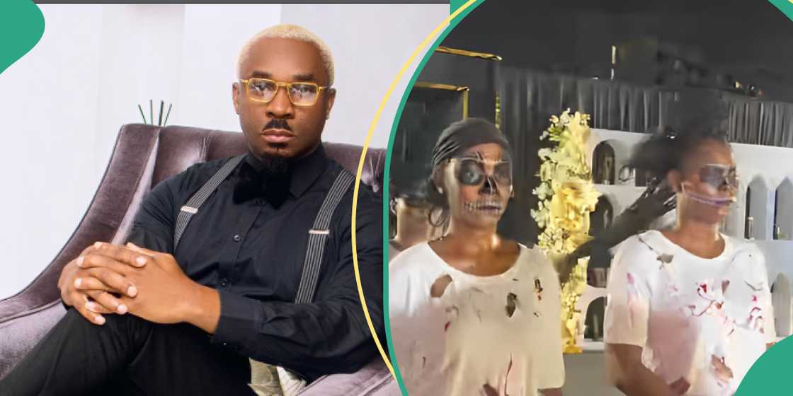 Pretty Mike storms Yomi Casual's birthday with sculptured human heads. Pretty Mike storms Yomi Casual's birthday with sculptured human heads.