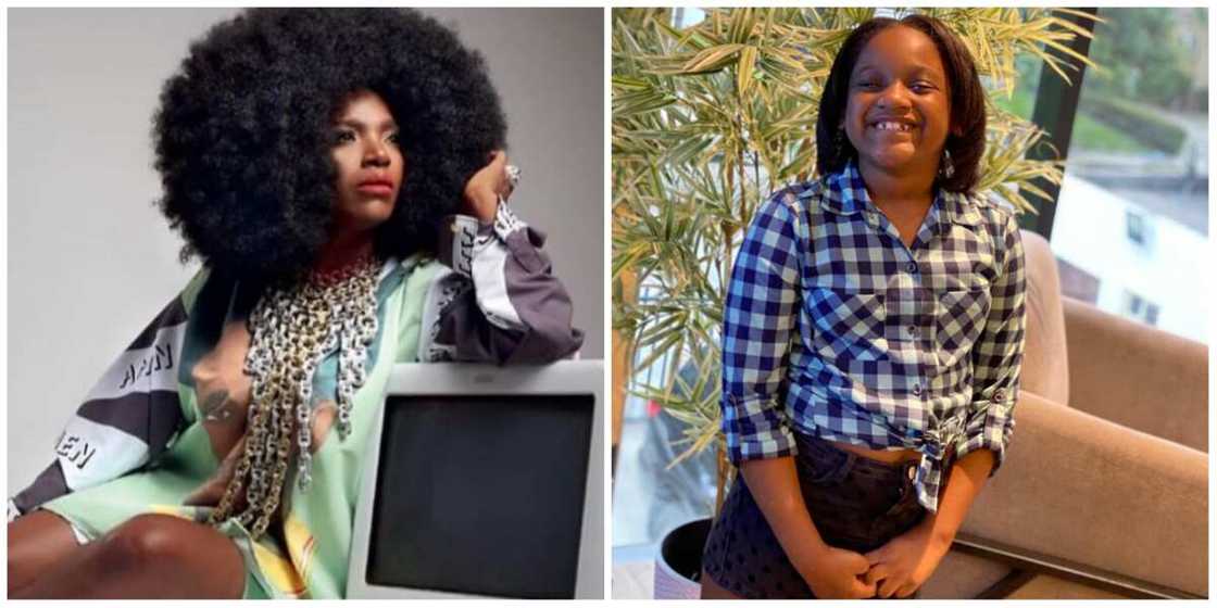 Annie Idibia and her daughter Olivia Annie Idibia and her daughter Olivia