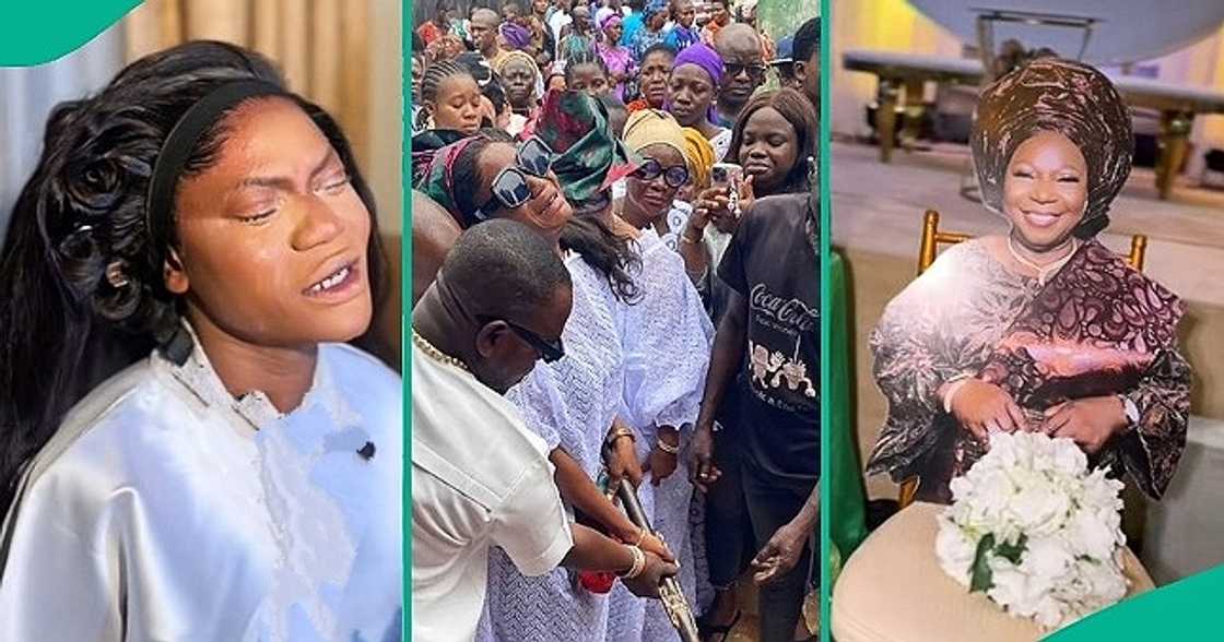 Bride in pain as she holds wedding after losing mum 5 days to event. Bride in pain as she holds wedding after losing mum 5 days to event.