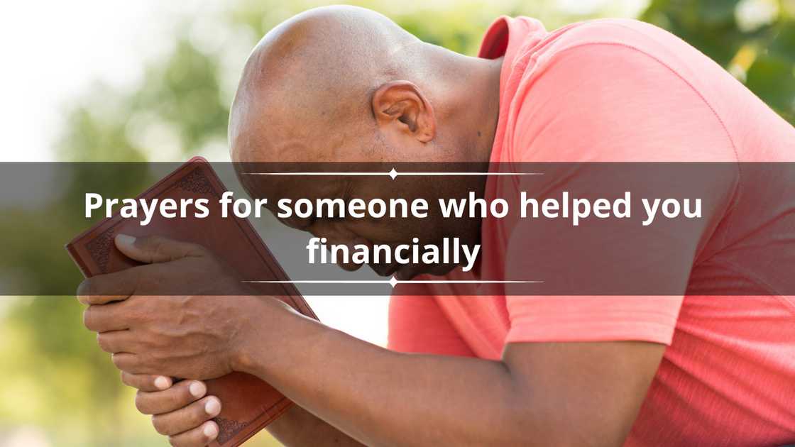 Prayers for someone who helped you financially