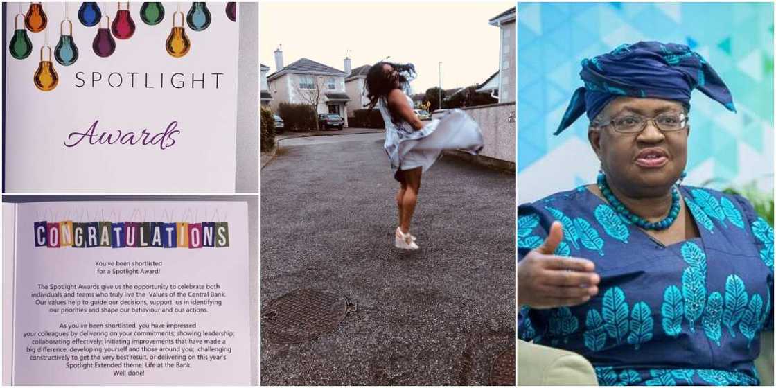 Nigerian lady wins highest award in Central Bank of Ireland, dedicates it to Okonjo-Iweala for motivating her Nigerian lady wins highest award in Central Bank of Ireland, dedicates it to Okonjo-Iweala for motivating her