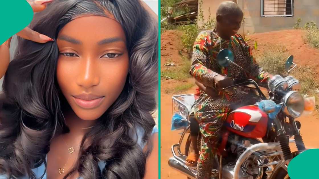 Motorbike gifted to a Nigerian father by her daughter, tiktok video