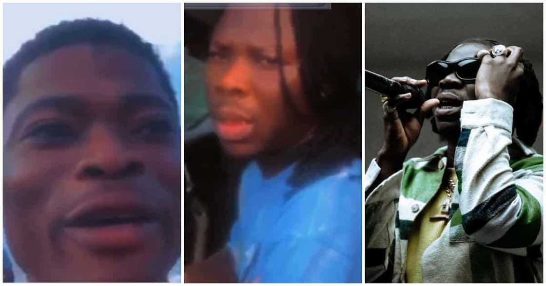Stonebwoy smacks a fan's phone Stonebwoy smacks a fan's phone