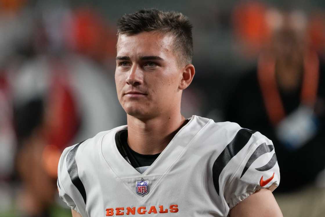 Evan McPherson walks off the field after the Arizona Cardinals beat the Cincinnati Bengals