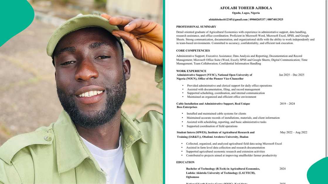 Ladoke Akintola University of Technology graduate posts his degree certificate and CV, begs for job