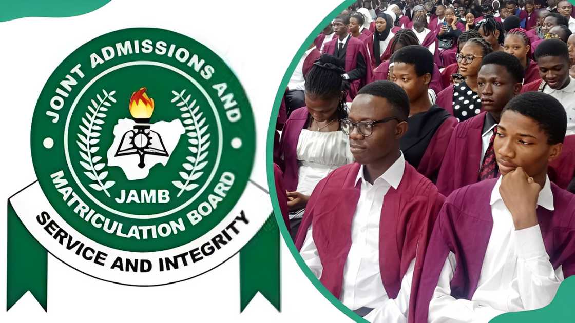 JAMB logo (L). University of Lagos logo (R).