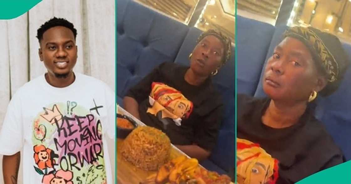 Man reacts as his mother rejects food at luxury restaurant, requests for amala instead Man reacts as his mother rejects food at luxury restaurant, requests for amala instead