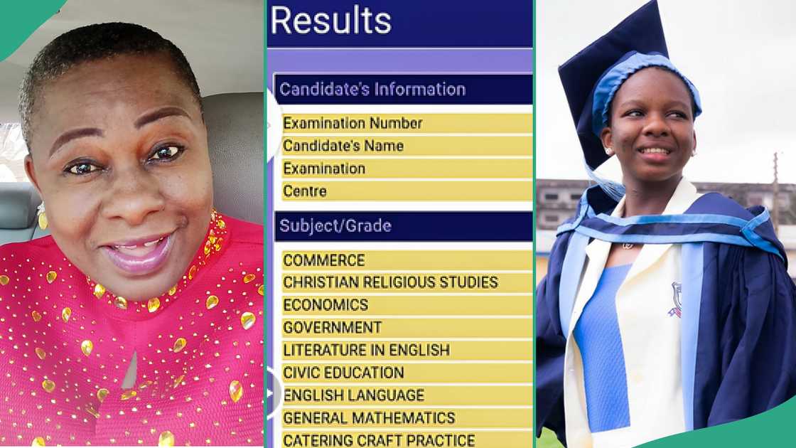WAEC result of girl who wants to study law stuns her mother WAEC result of girl who wants to study law stuns her mother
