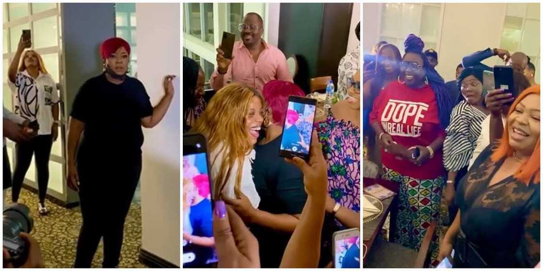 Emotional moment Ada Ameh was surprised by Nollywood colleagues on her birthday Emotional moment Ada Ameh was surprised by Nollywood colleagues on her birthday