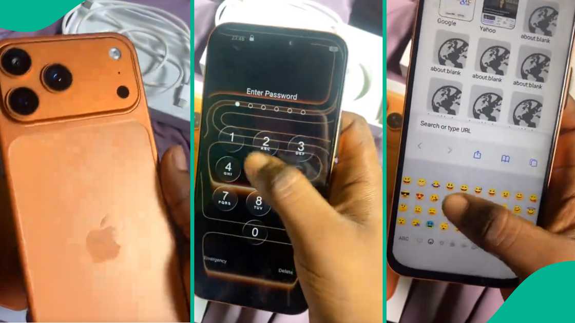 Lady captures the 'fake' iphone 17 Pro Max she got from abroad-based uncle.