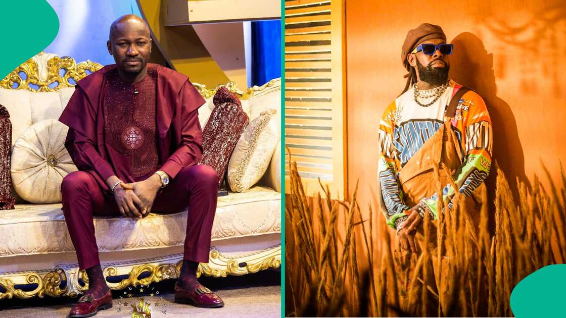 Timaya reacts as man see Apostle Suleman flying economy class.