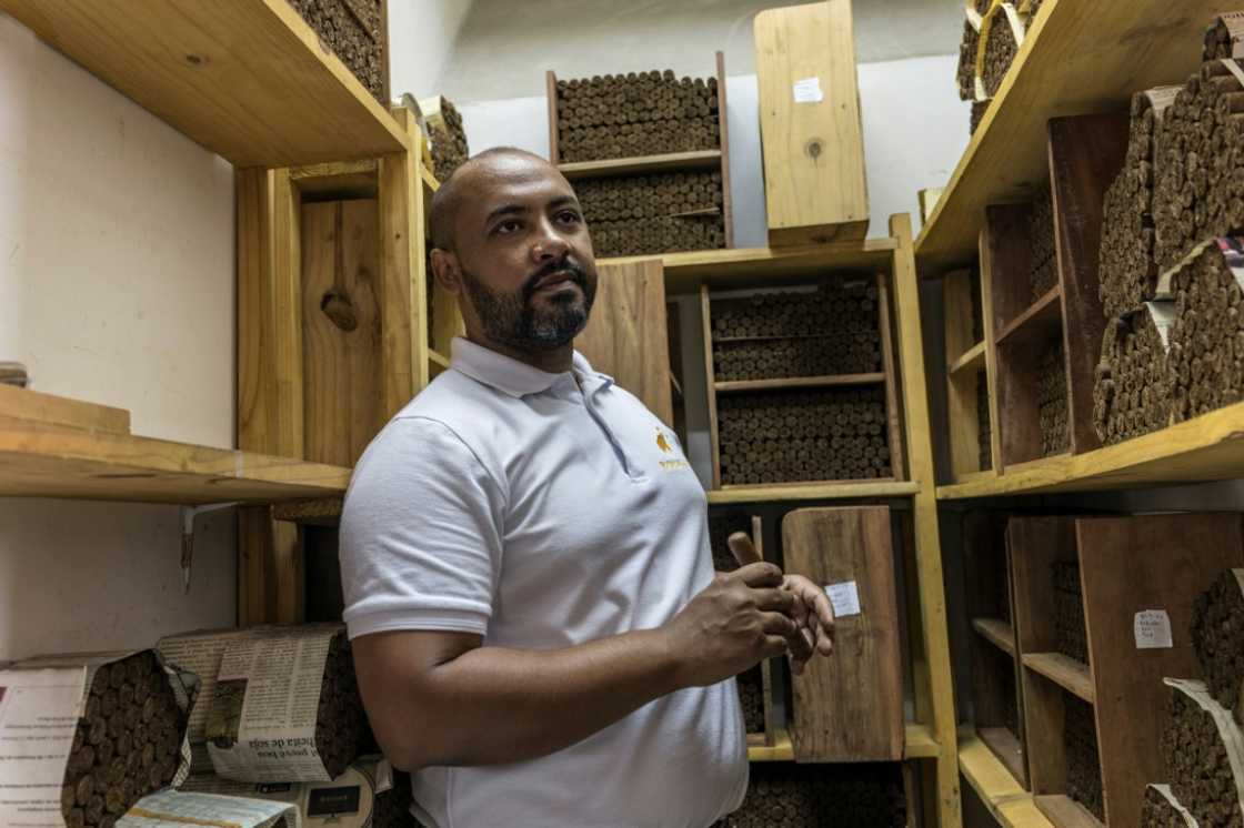 The workshop is run by Anthony Padilla Perez who grew up in the Caribbean nation in a family of tobacco producers The workshop is run by Anthony Padilla Perez who grew up in the Caribbean nation in a family of tobacco producers