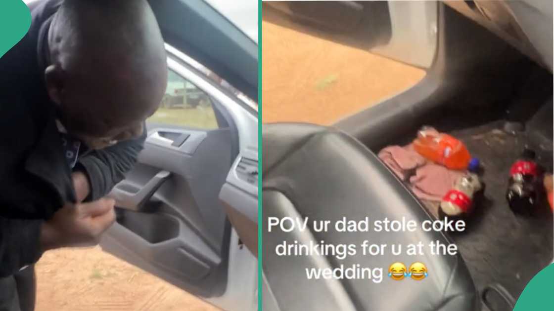 Man filmed stealing drinks for his grown daughter at wedding