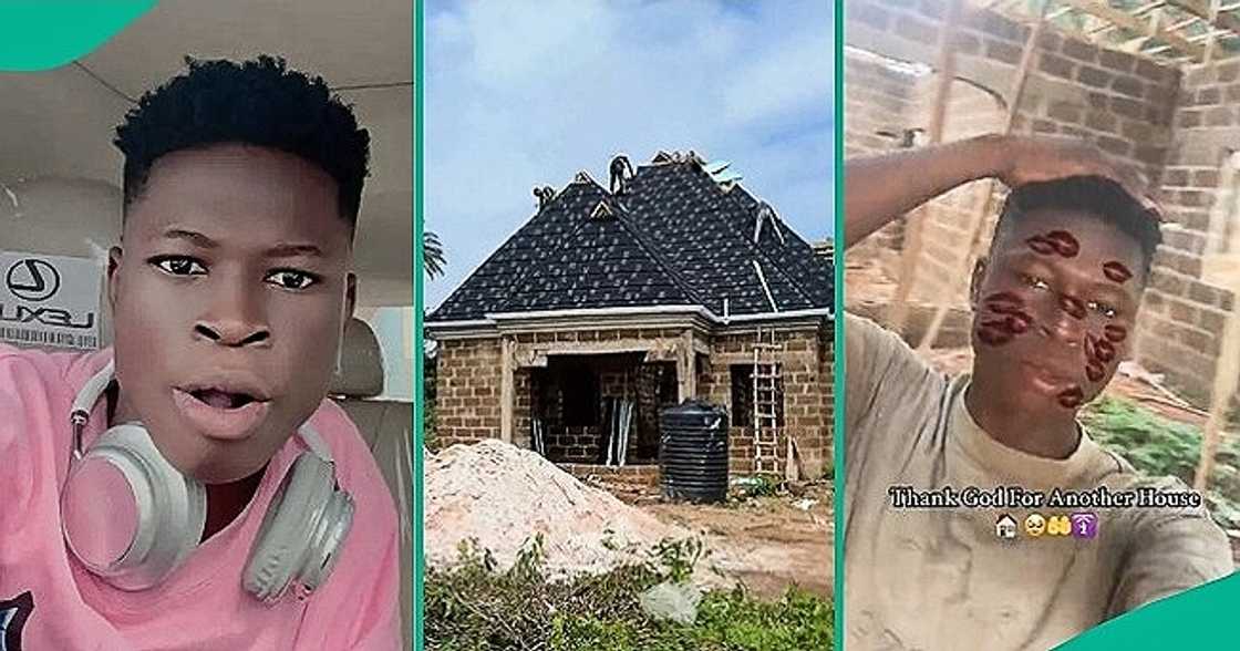 Nigerian man proudly shows off his new bungalow