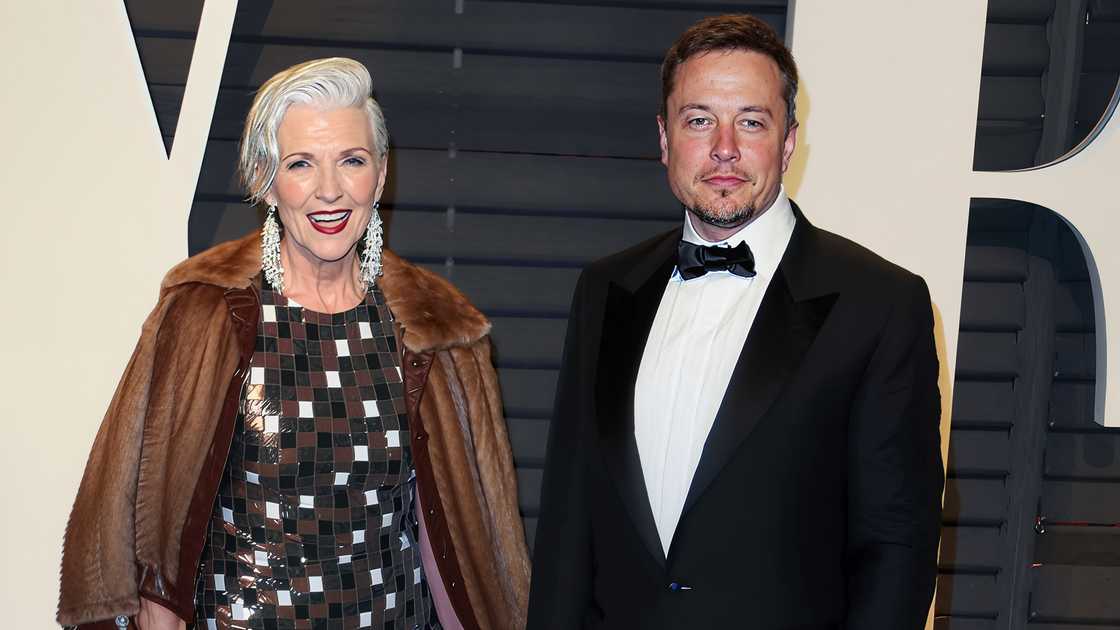 Maye Musk and Elon Musk in Beverly Hills, California. Maye Musk and Elon Musk in Beverly Hills, California.
