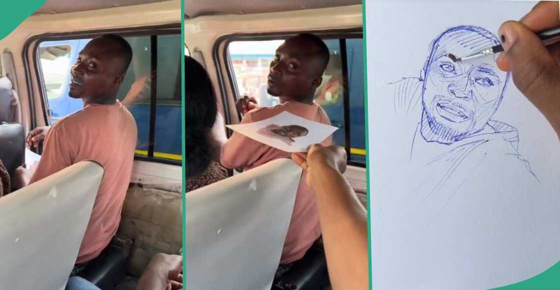 Passenger melts hearts as he draws conductor Passenger melts hearts as he draws conductor