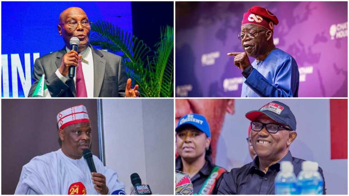 Atiku, Tinubu, Kwankwaso, Obi Atiku, Tinubu, Kwankwaso, Obi