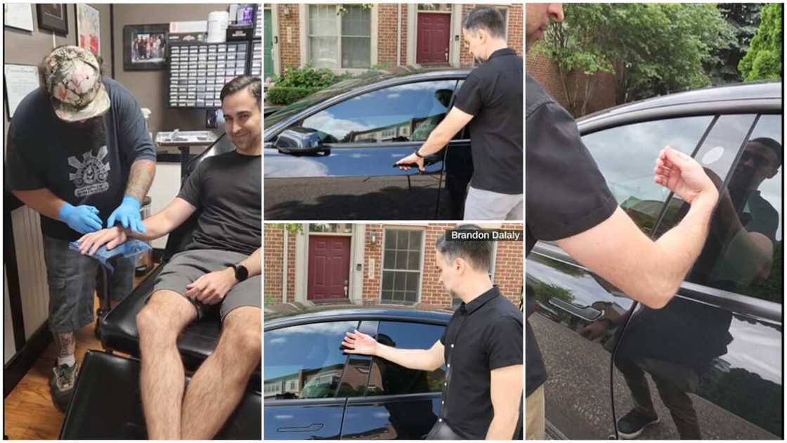 Tesla car/using implant technology. Tesla car/using implant technology.