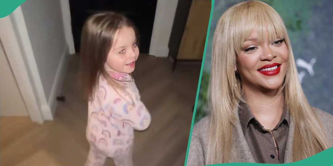 Young girl dances like Rihanna Young girl dances like Rihanna