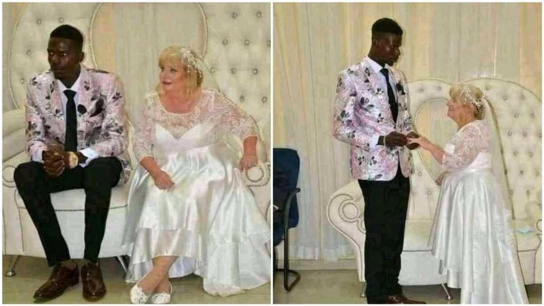 Photos of young man marrying an old white woman stir reactions from Nigerians Photos of young man marrying an old white woman stir reactions from Nigerians