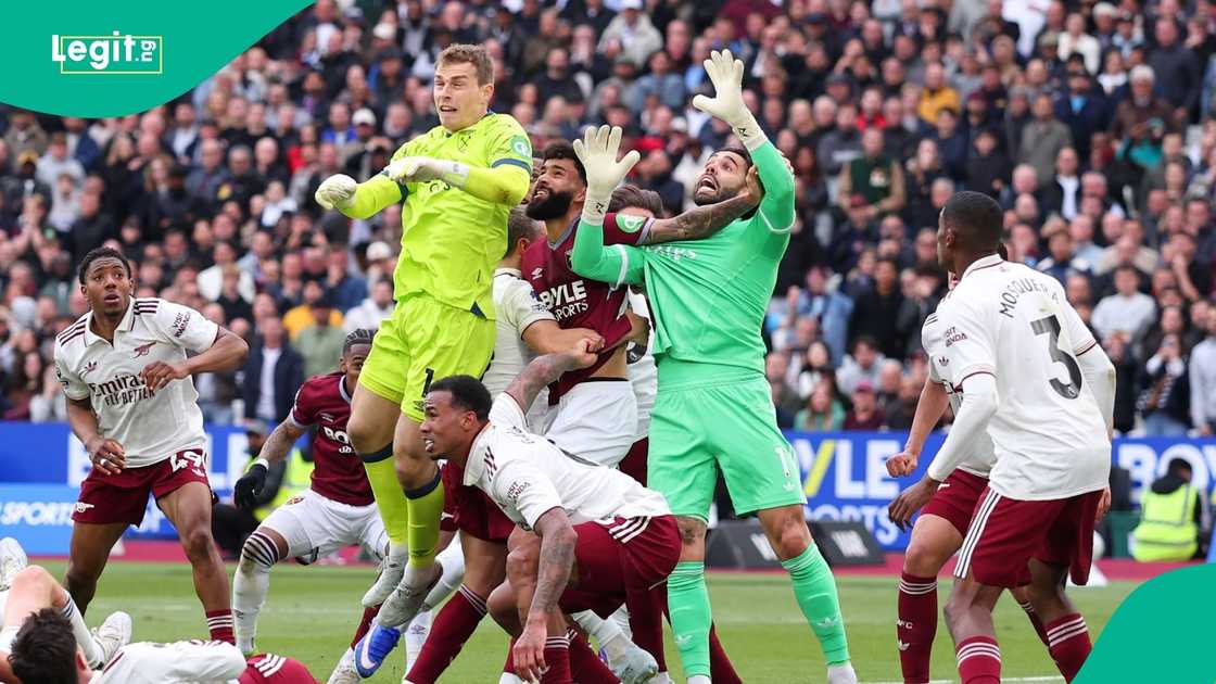 Pablo, David Raya, VAR, West Ham United, Arsenal, London Stadium, England.