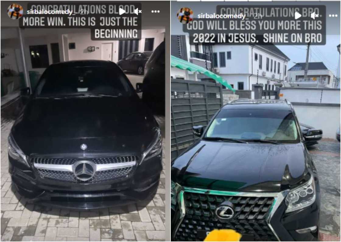 Comedians Cute Abiola and Zicsaloma's cars