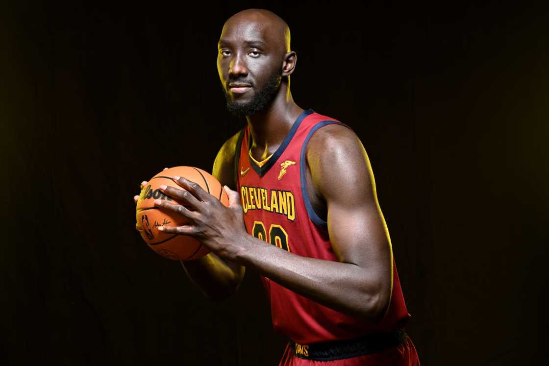 Tacko Fall at Cleveland Clinic Courts in Independence, Ohio.