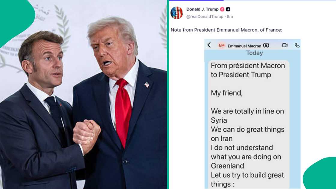 Donald Trump da Emmanuel Macron Donald Trump da Emmanuel Macron