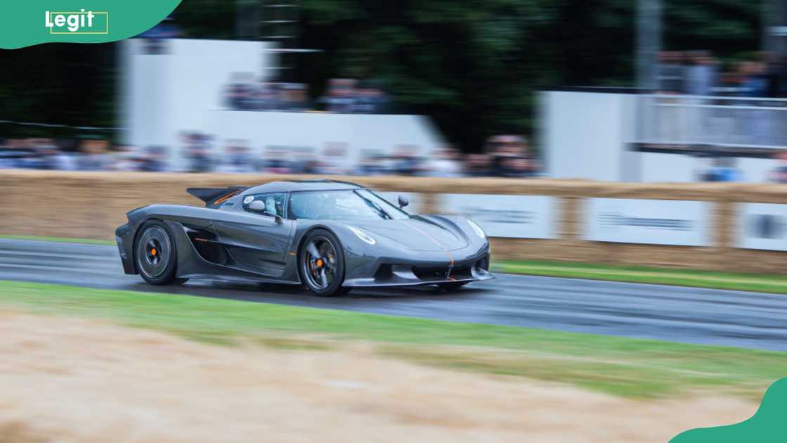 The Koenigsegg Jesko Absolut seen at Goodwood Festival of Speed in Chichester, England