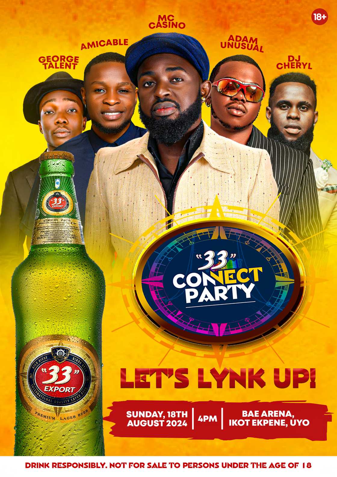 “33” Export Set for Uyo Weekend Turn up with Exciting “33” Connect Party “33” Export Set for Uyo Weekend Turn up with Exciting “33” Connect Party